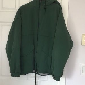 Eddie Bauer men’s green winter jacket with hood, M